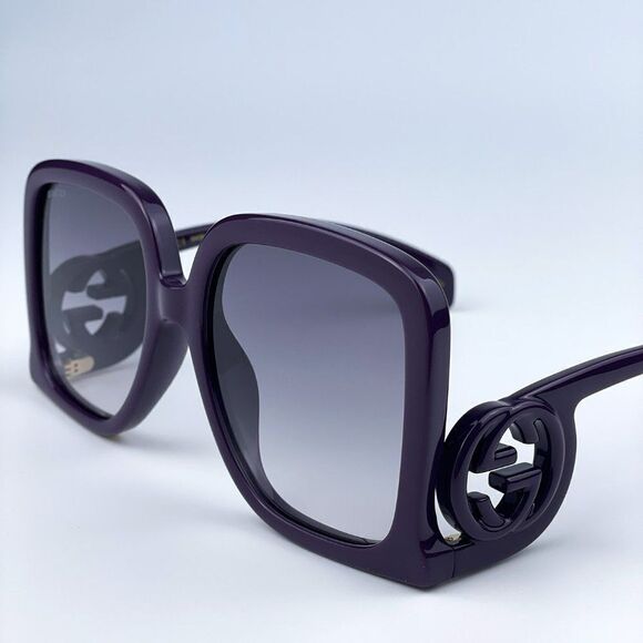 NEW Gucci GG1326S 003 Violet Grey Gradient Oversized Square Women Sunglasses - Picture 10 of 14